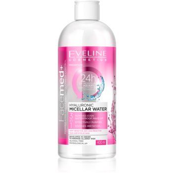 Eveline Cosmetics FaceMed+ apă micelară cu acid hialuronic 3 in 1