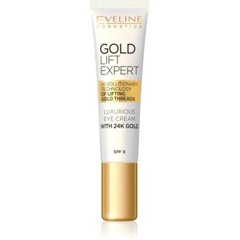 Eveline Cosmetics Gold Lift Expert cremă de lux pentru ochi și pleoape cu aur de 24 de karate