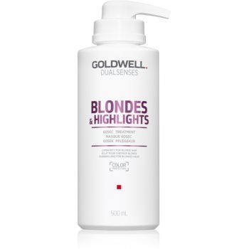 Goldwell Dualsenses Blondes & Highlights masca pentru regenerare neutralizeaza tonurile de galben