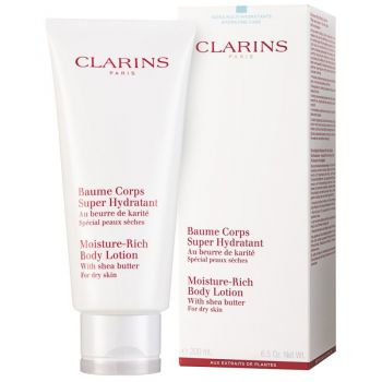 Clarins Moisture Rich loțiune de corp hidratantă pentru pielea uscată (Moisture Rich Body Lotion), Volum 200 ml