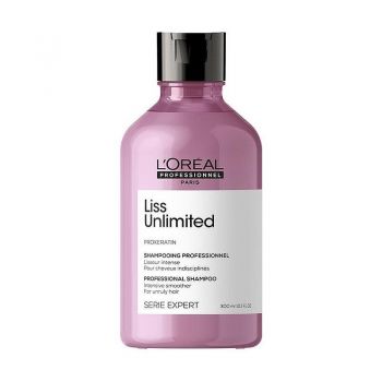 Loreal Serie Expert Liss Unlimited Prokeratin Shampoo Sampon pentru netezirea parului, Volum 300 ml