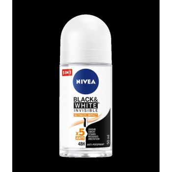 NIVEA Deo Roll-on Invisible on Black & White Ultimate Impact, Volum 50 ml