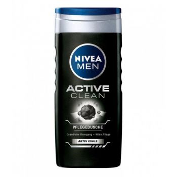 NIVEA MEN Active Clean Gel de duș, Volum 250 ml