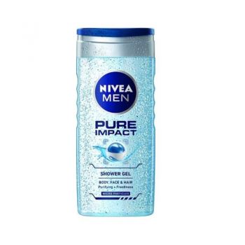 NIVEA MEN Pure Impact Gel de duș, Volum 250 ml