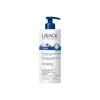 Uriage Bebe Xemose 1er Huile Lavante Apaisante Ulei de duș calmant pentru bebeluși și copii mici, Volum 500 ml
