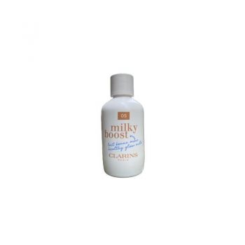 Clarins Milky Boost 05 Milky Sandalwood Lotiune tonificanta pentru a uniformiza culoarea pielii Tester, Volum 05 Milky Sandalwood
