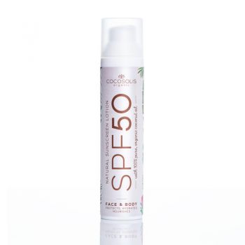 Cocosolis SPF50 Natural Sunscreen Lotion Lotiune naturala de protectie solara, Volum 100 ml
