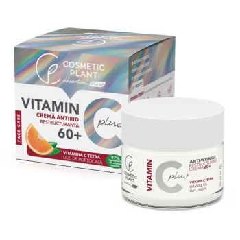 Crema Antirid Restructuranta cu Vitamina C Tetra si Ulei de Portocala - Cosmetic Plant Vitamin C Plus, 60+, 50 ml