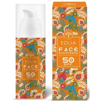 Crema de Fata cu Protectie Solara SPF 50 cu Acid Hialuronic - Eolia Cosmetics Face Sunscreen SPF 50 with Hyaluronic Acid, 50 ml
