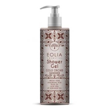 Gel de Dus cu Stralucire si Extract de Orhidee Aurie - Eolia Cosmetics Shower Gel - Gold Orchid Shimmer, 250 ml