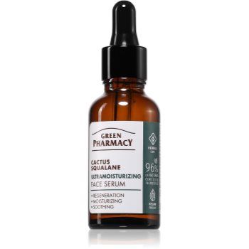 Green Pharmacy Cactus & Squalane Face Serum ser cu hidratare intensă