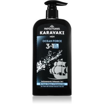 PAPOUTSANIS Karavaki Ocean Force gel de curatare 3 in 1
