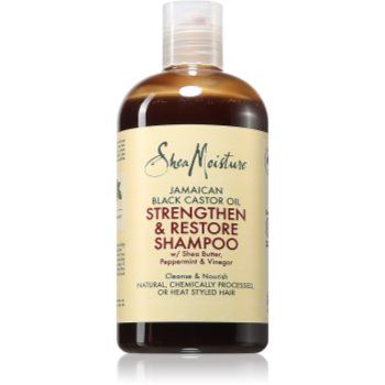Shea Moisture Jamaican Black Castor Oil Strengthen & Restore sampon pentru curatare pentru par deteriorat si vopsit