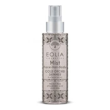 Spray Hidratant Iluminator Fata-Corp-Par - Eolia Cosmetics Gold Orchid Shimmer Mist Platinium Drops Face, Hair & Body, 150 ml