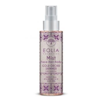 Spray Hidratant Iluminator pentru Fata-Corp-Par cu Acid Hialuronic, Aloe Vera si Cactus - Eolia Cosmetics Gold Orchid Shimmer Pink Diamond Mist Face, Hair & Body, 150 ml Spray Hidratant Iluminator pentru Fata-Corp-Par cu Acid Hialuronic, Aloe Vera si Cactus - Eolia Cosmetics Gold Orchid Shimmer Pink Diamond Mist Face, Hair & Body, 150 ml