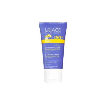 Uriage Bebe 1er Creme Minerale Crema solara minerala pentru bebelusi si copii SPF50+, Volum 50 ml