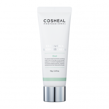Crema calmanta cu Centella Asiatica pentru pielea sensibila, efect antirid si de luminozitate, Ultra Cica Recovery, Heal, Cosheal Professional, 70 g
