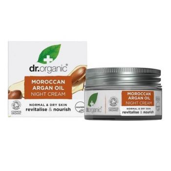 Crema de noapte Bio Argan Dr.Organic, 50 ml
