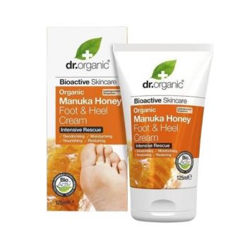 Crema picioare si calcaie Bio Miere Manuka Dr.Organic, 125 ml