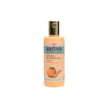 Gel de dus cu portocala, - Sattva Ayurveda, 210 ml