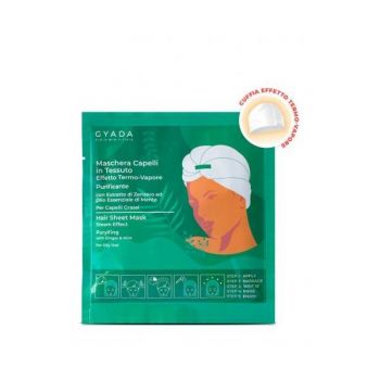 Masca de par antimatreata, par gras tip casca cu efect termic Gyada, 1 buc