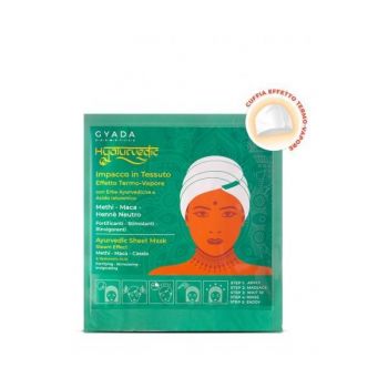 Masca de par fortifianta tip casca cu efect termic Hyalurvedic Gyada, 1 buc