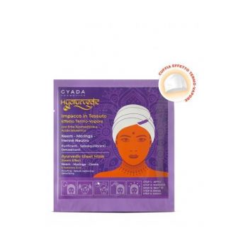 Masca de par purificatoare tip casca cu efect termic Hyalurvedic Gyada, 1 buc