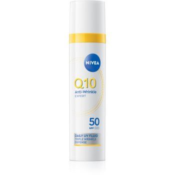 NIVEA Q10 Anti-Wrinkle fluid cu o consistenta usoara SPF 50