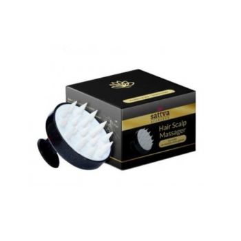 Perie masaj scalp din silicon negru - Sattva Ayurveda