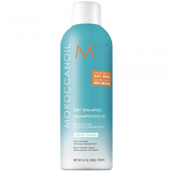 Sampon uscat Moroccanoil Dry Shampoo Light Tones pentru par deschis la culoare 323ml