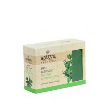 Sapun cu glicerina si menta, – Sattva Ayurveda, 125 gr