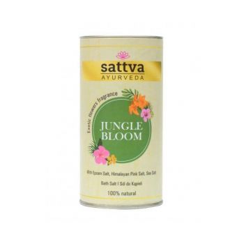Sare de baie cu sare epsom, sare de mare, sare de Himalaya Jungle Bloom, - Sattva, 300 g