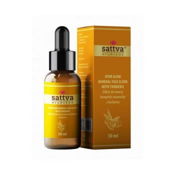 Ser de fata cu turmeric si minerale Ayur Glow, – Sattva Ayurveda, 30 ml Ser de fata cu turmeric si minerale Ayur Glow, – Sattva Ayurveda, 30 ml