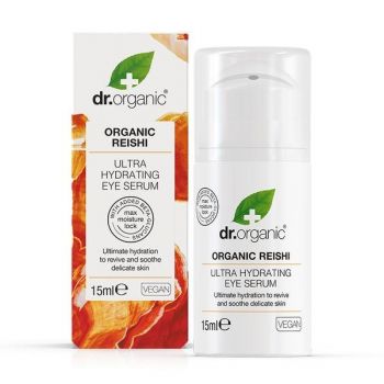 Ser ultra hidratant pentru ochi cu ciuperci Reishi Dr.Organic, 15 ml