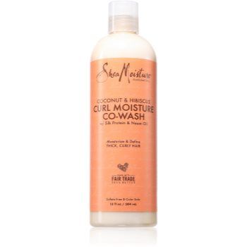 Shea Moisture Coconut & Hibiscus Co-Wash Cleanser Balsam curatare profunda pentru păr creț