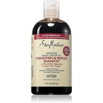 Shea Moisture Jamaican Black Castor Oil Strengthen & Restore sampon fortifiant pentru păr creț