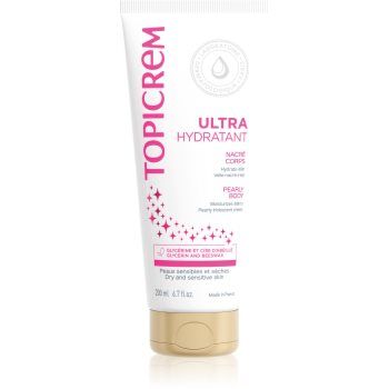 Topicrem UH BODY Ultra-Moisturizing Pearly Body lapte de corp piele sensibilă stralucire de perla