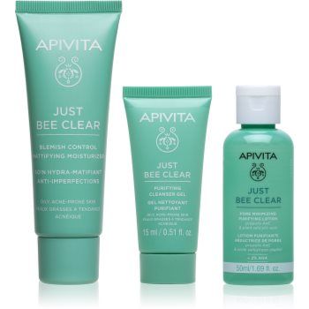 Apivita Just Bee Clear Routine Mini Set set impotriva acneei