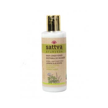 Balsam de par cu Iasomie si Aloe, - Sattva Ayurveda, 210 ml