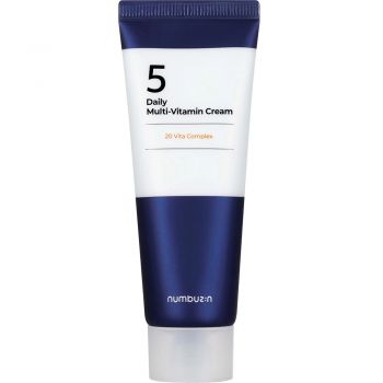Crema de Fata Hidratanta cu Vitamine, Luminozitate & Elasticitate, Numbuzin No.5 Daily Multi-Vitamin Cream, 60 ml