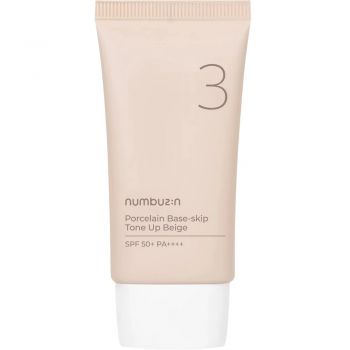 Crema de fata, No. 3 Porcelain Base-Skip Tone Up Beige, Numbuzin, 50 ml