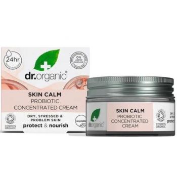 Crema de zi probiotica pentru piele sensibila Dr Organic Skin Calm 50 ml