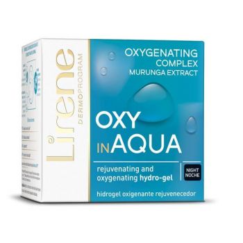 Gel oxigenant anti-imbatranire de noapte LIRENE OXY IN AQUA, pentru piele normala, 50ml