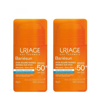 Pachet 2 x Stick invizibil pentru protectie solara cu SPF 50+ Bariesun, 18 g, Uriage
