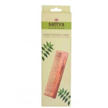 Pieptene din lemn de neem – Sattva Ayurveda
