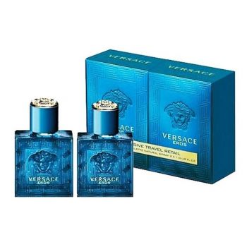 Set Versace Eros Apa de Toaleta, Barbati, 30 ml + 30 ml