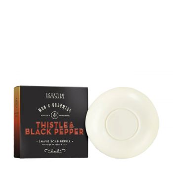 Thistle & black pepper shave soap refill  100 gr