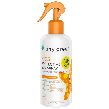 Tiny Green Spray de protecție solară pentru copii, 50+ SPF, vegană, 150 ml