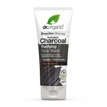 Tonifiant Bio pentru curatarea fetei cu carbune activ Dr.Organic 200 aml