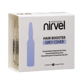 Tratament Fiole pentru Acoperirea Firelor Albe de Par Nirvel Hair Booster Grey Cover 12x5 ml